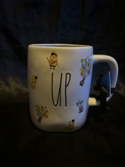 Rae Dunn Disney Pixar UP Movie Mug By Artisan Dug Russell Carl Balloons Cup