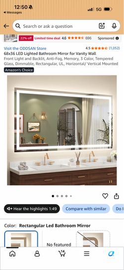 Bathroom mirror with lights