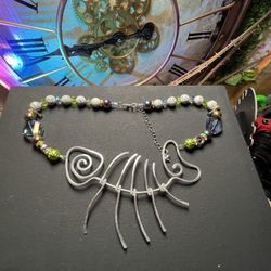 Fish Bones Statement Necklace 