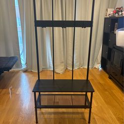 Coat rack/shoe rack all in one