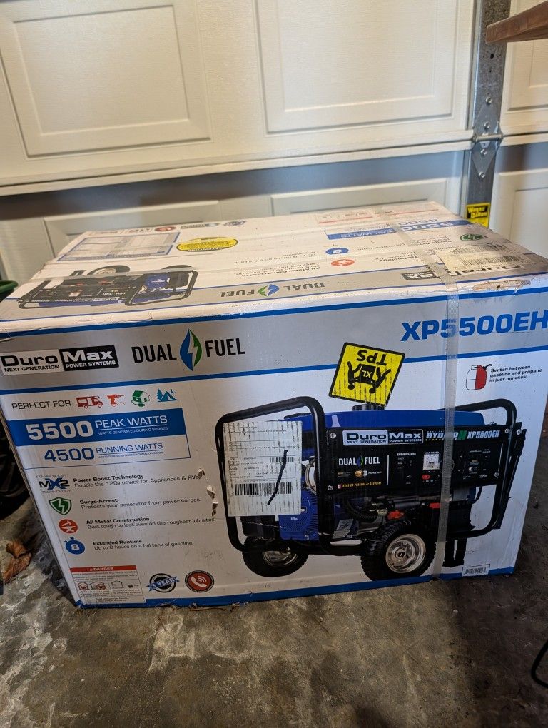 Portable Generator, Duel Fuel with electric start.