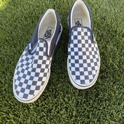 Men’s Navy Blue Checkered Vans