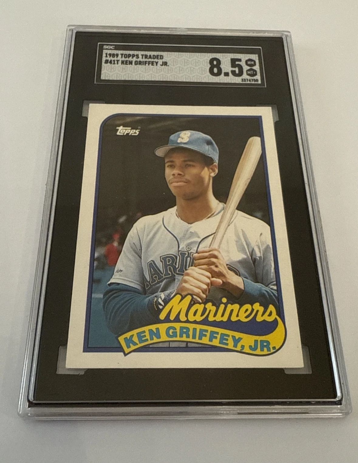 Ken Griffey Jr. 1989 Topps Traded Baseball Rookie Card 41T • Mariners • SGC 8.5