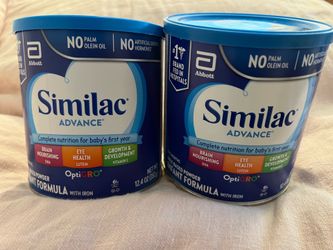 Similac advance baby formula 2 cans