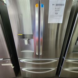 LG 28CF 4 DOOR FRENCH REFRIGERATOR 1399! 1 YEAR WARRANTY INCLUDED!