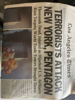 News Paper From 9/12/2001