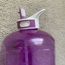 Big Water Bottle - 4.1 Liters/ 1.08 Gallons Purple - Gym Hike Walk Run Home Office - VITSCAN 