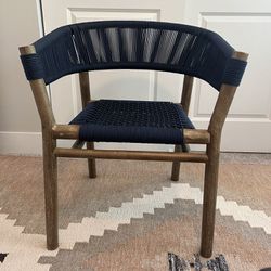 World Market Cabrillo ll Rope Indoor/Outdoor Chair. Navy Blue. 