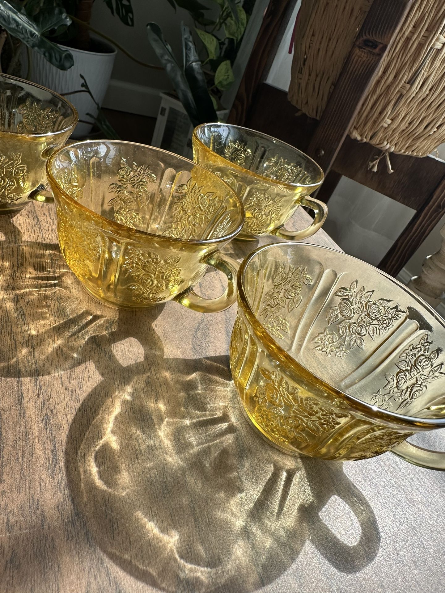 Sharon Cabbage Rose set of 4 tea Cups