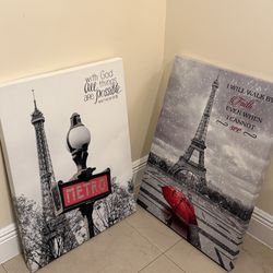 Paris Eiffel Tower Wall Art – Decorative Canvas Prints
