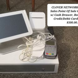 Clover Network INC.'s/ RETAIL SALES POINT OF SALES CASH REGISTER SYSTEM w/ CASH DRAWER, RECEIPT PRINTER, & CREDIT/DEBIT CARD READER...