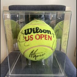 Jumbo Tennis Ball with Mirrored Protective Display Case - Feel Free to Ask Questions