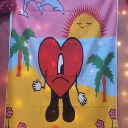 Bad Bunny Beach Towel