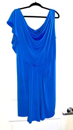 Vince Camuto Asymmetric Body Con Blue Dress Size 12