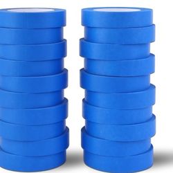 Efok Blue Painters Tape 1 Inch Bulk - Paint Tape 20 Rolls x 1 Inch x 55 Yards - Painter's Tape Blue Masking Tape