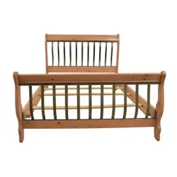 Queen Sleigh Bed Frame (wood & metal)