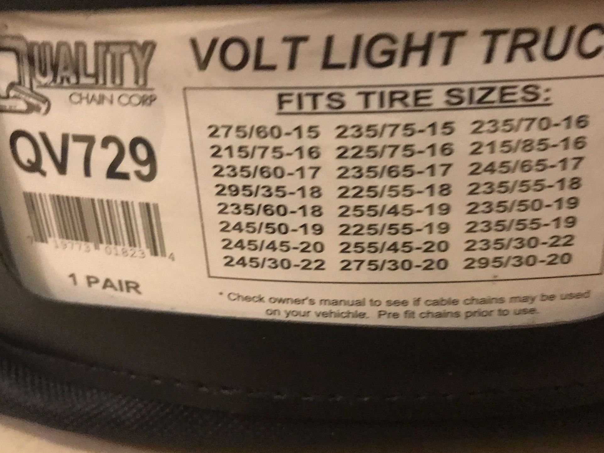 Light Truck/ Van Tire Snow / Ice Cables