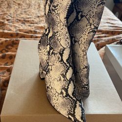 Over The Knew Snake Boots Steve Madden