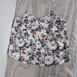 Revamped floral print women's top Sz Large 