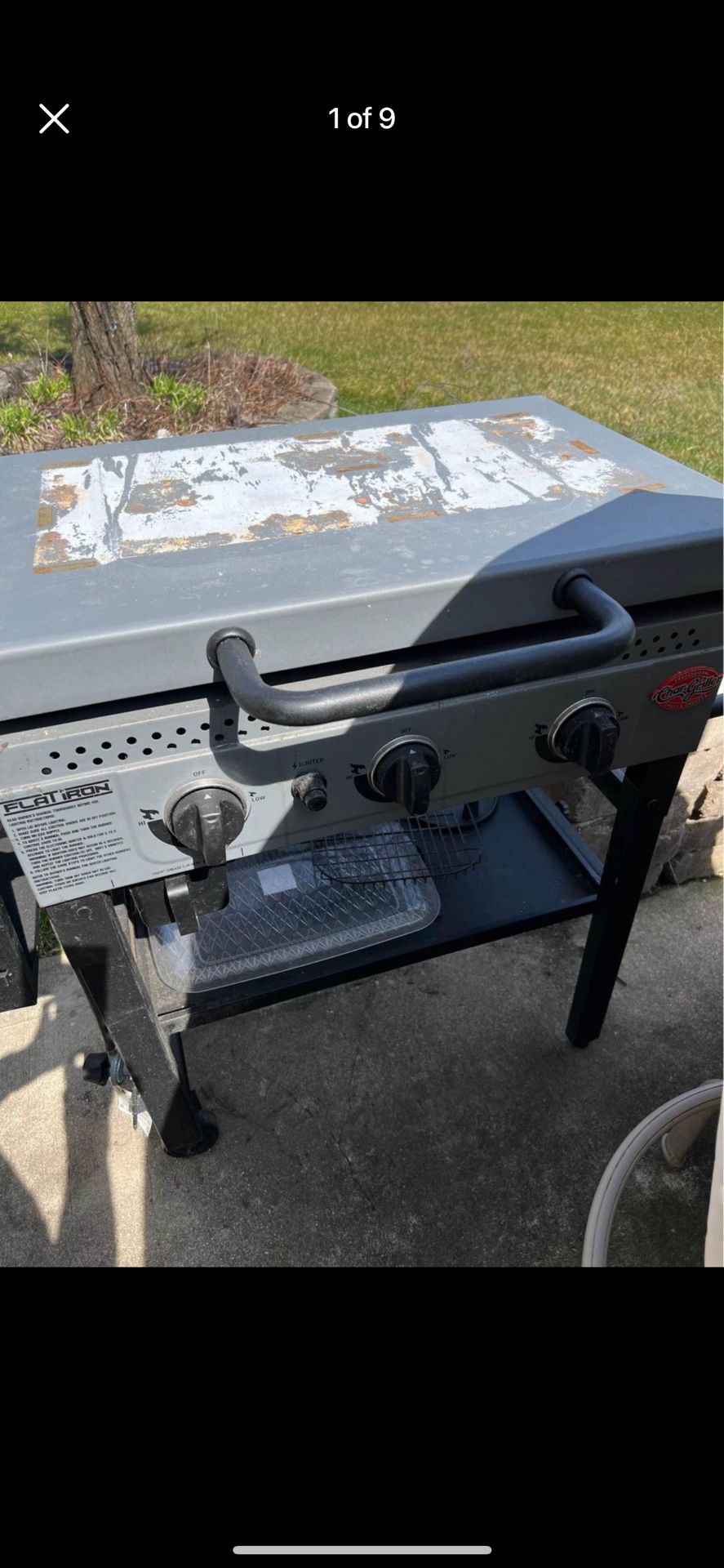 professional char giller and smoker flat top grill propane, gas grill