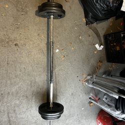 Bar With 35lb On Each Side 