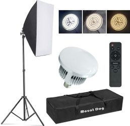 UPGRADE LED MOUNTDOG SOFTBOX KIT 19.7"x27.5"! NEW IN BOX! 
KIT DE CAJA DE LUZ LED! NUEVA EN CAJA!