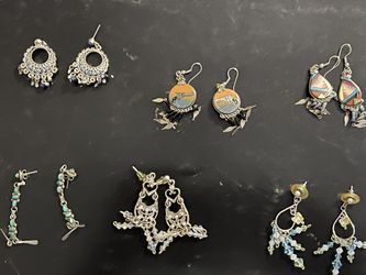 Assortments Of Silver Jewelry 