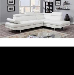 white leather sectional. Must Go