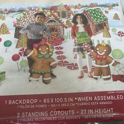 Backdrop Y Figuras Galleta De Gengibre 