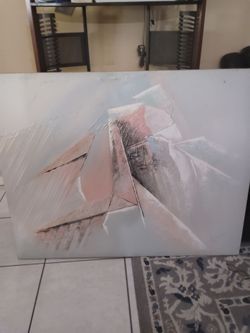 An abstract painting signed by the artist Lee Reynolds