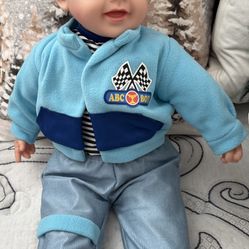 Baby Dolls 22-Inch Real Life Dolls Soft Cloth Body Lifelike Baby Doll Boy with Clothes Life Size Realistic Baby Doll for Kids Blue