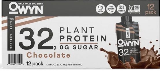 OWYN Pro Elite 32g High Protein Shakes, Chocolate, 11.15 fl oz, 12 Count