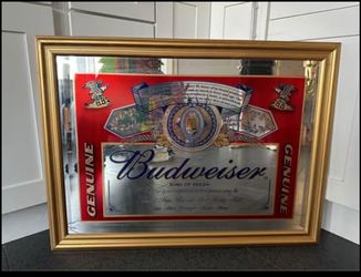 2001 Vintage Budweiser Man Cave Mirror