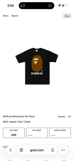 Bathing ape t shirt size large