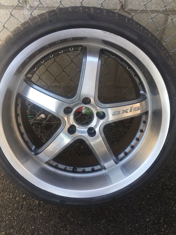 19 inch Axis shine rims wheels and tires 5X114