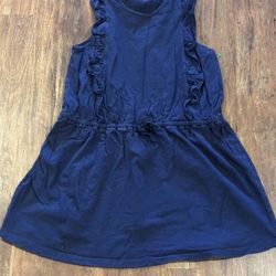Oshkosh Girls 14 Navy Ruffle Trim Tunic *All Clothing Buy 1 Get 1 For $1*