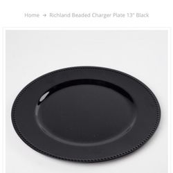 Black Used Charger Plates  200