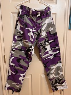 Purple Camo Cargo Pants