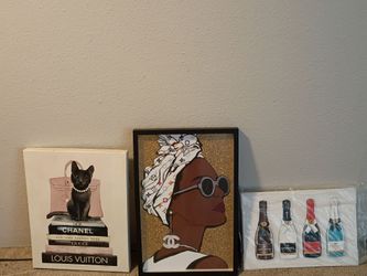 Stupell home decor wall art and other Misc wall art lot- Pickup only