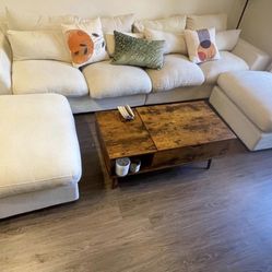 ✨ Modern Sectional Sofa with 2 Ottomans 