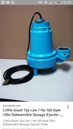 3 Little Giant Submersible Sewage Pump