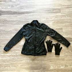 ASICS Women’s Large Running Windbreaker And Gloves