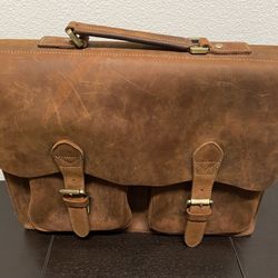 17 Inch Leather Messenger Bag