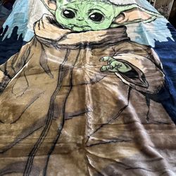 Cobertor Baby Yoda Tween-full