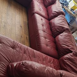Very Large Real Leather Couch