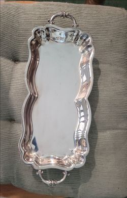 Vintage Silverplated Footed Tray