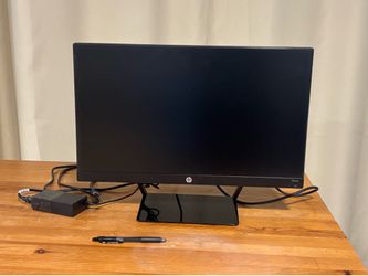HP Monitor black 21.5 inch + 2 cords