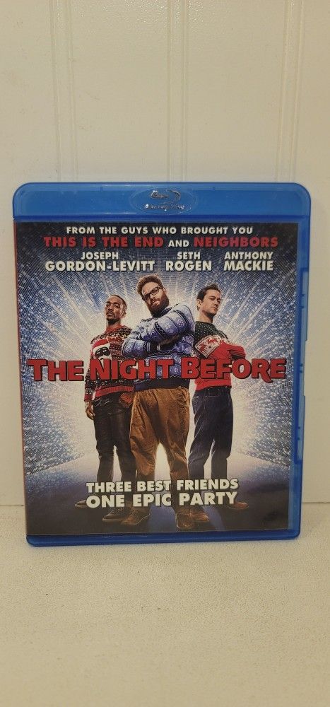 $5 BLU RAY MOVIE. THE NIGHT BEFORE. BLU RAY ONLY. NO DIGITAL. $5 OR TRADE FOR A MOVIE TITLE I DO NOT ALREADY OWN.