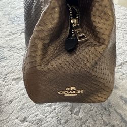 Vintage Gold Snakeskin Coach Bag 