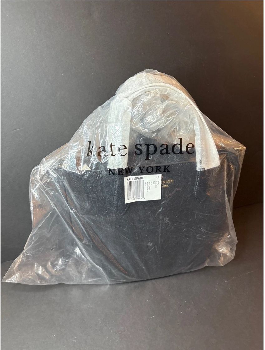 Kate Spade New York Black Glitter Small Top Handle Satchel Bag Purse NWT